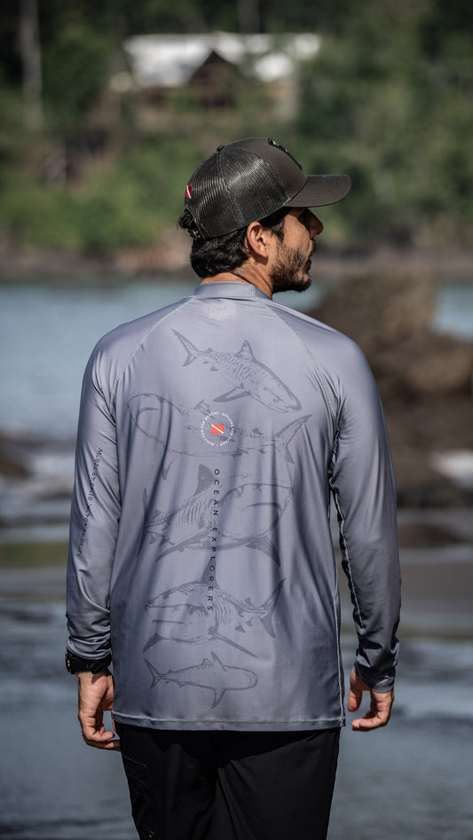 Grey Shark Rashguard