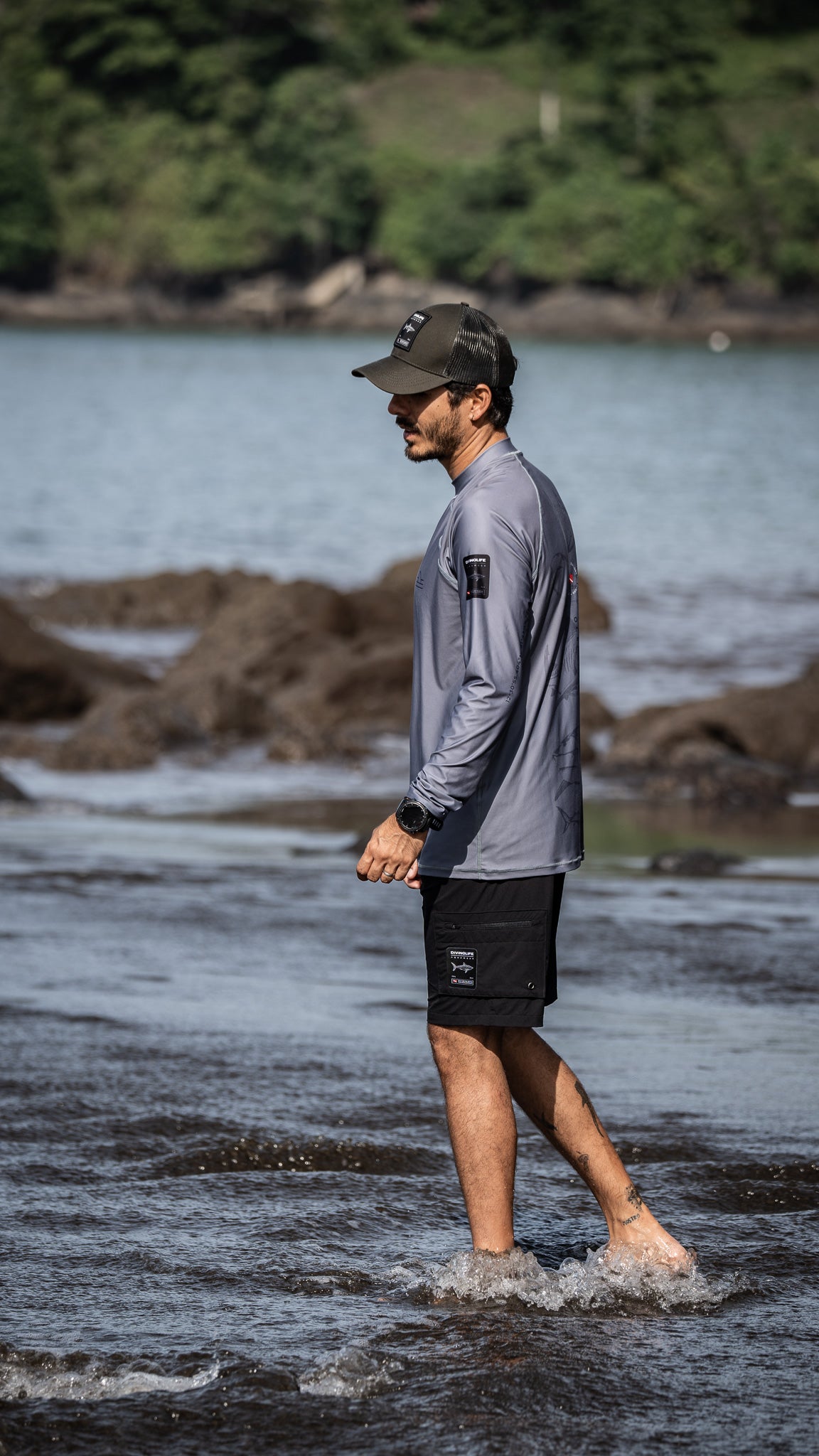 Grey Shark Rashguard