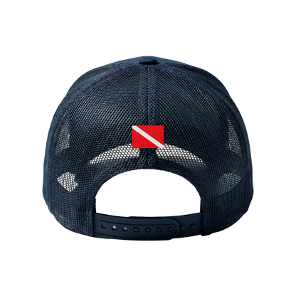 Dark Blue Ocean Explorer Trucker Cap