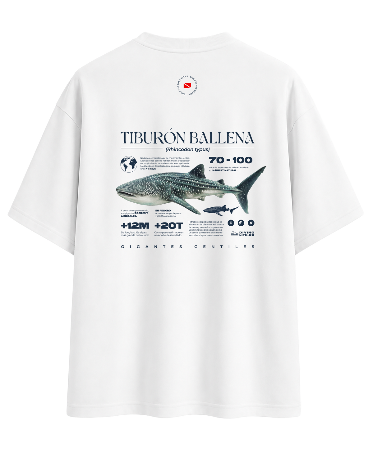 Tiburón Ballena T-Shirt Oversize Unisex