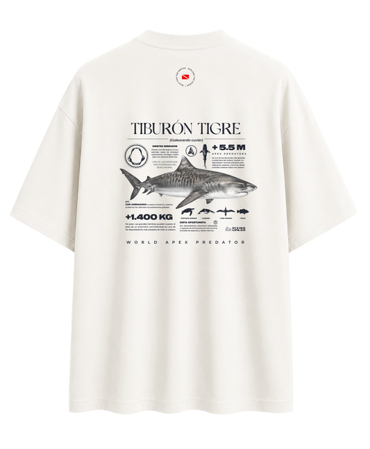 Tiburón Tigre T-Shirt Oversize Unisex