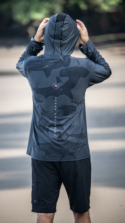 Dark Grey Hooded Rashguard