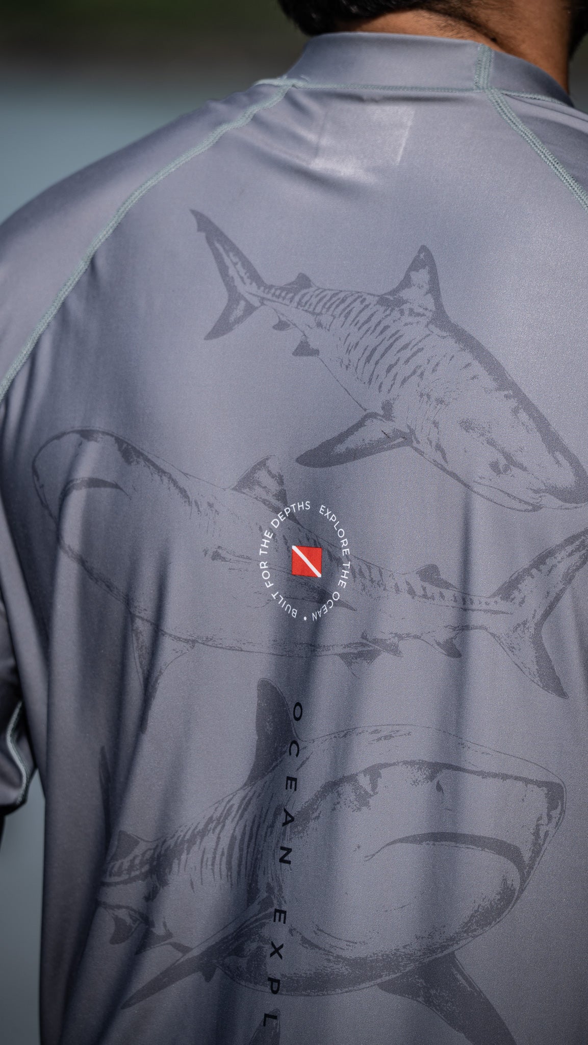 Grey Shark Rashguard
