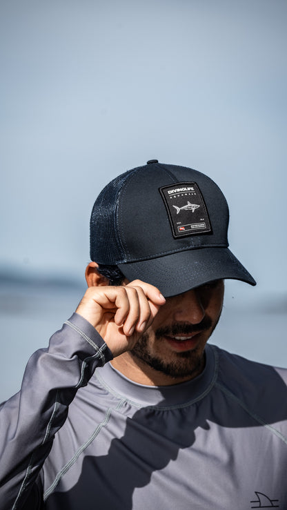Dark Blue Ocean Explorer Trucker Cap