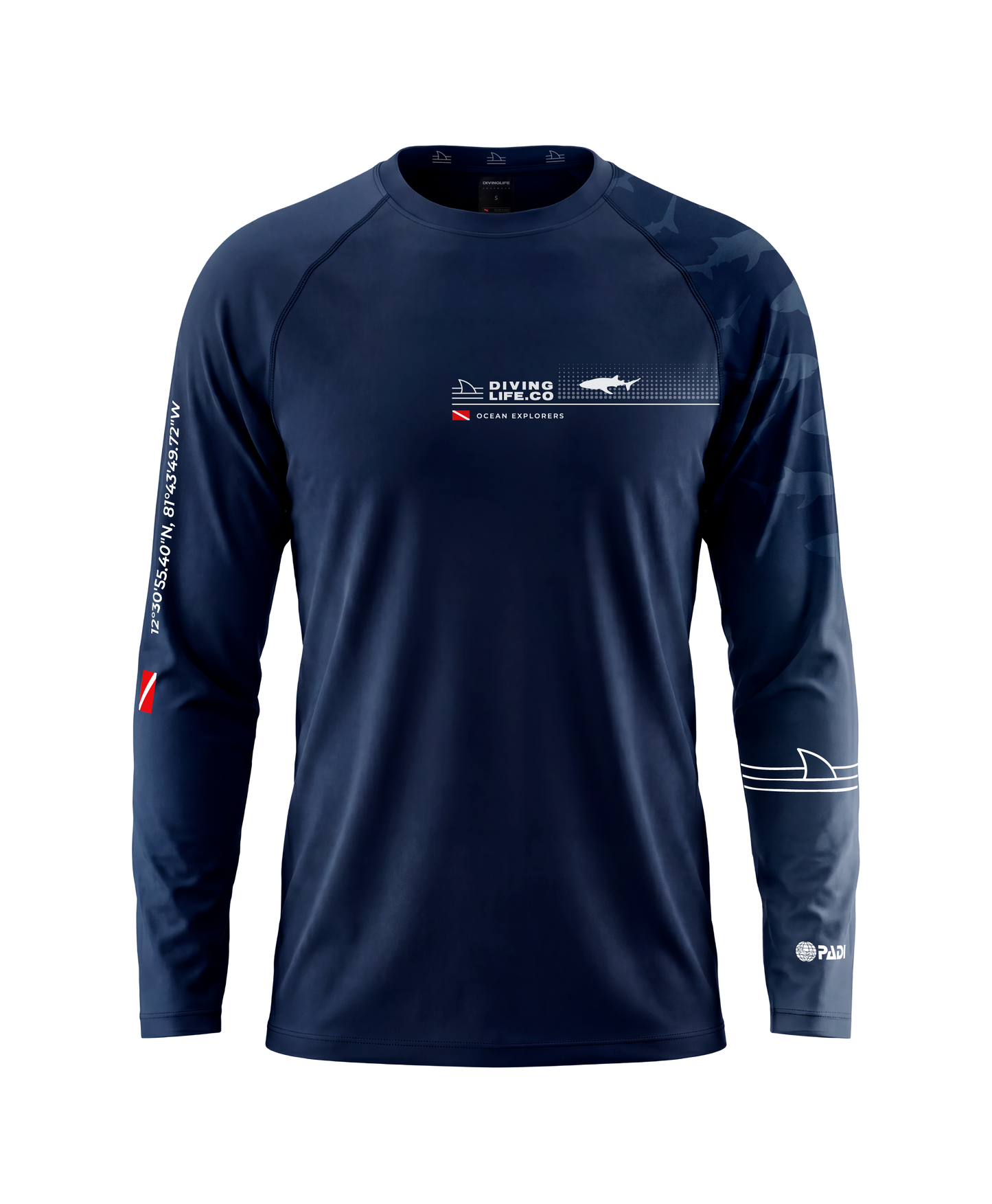 Dark Blue Whale Shark Rashguard