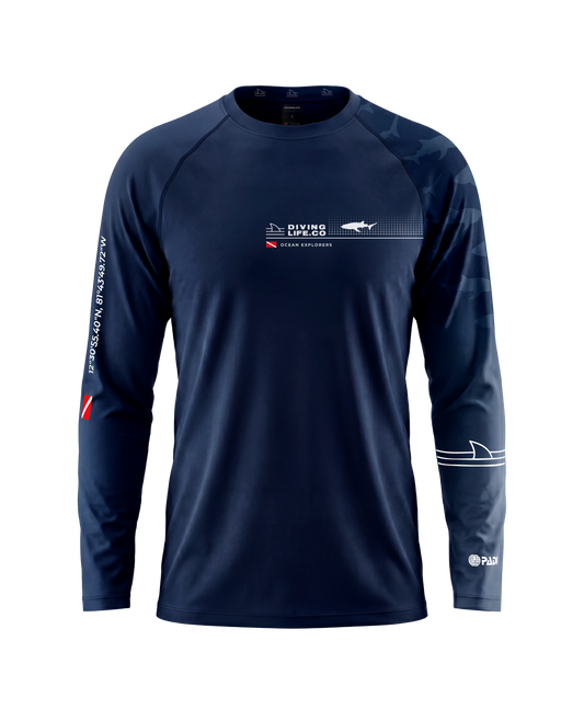 Dark Blue Whale Shark Rashguard