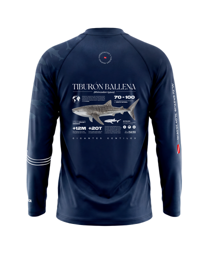 Dark Blue Whale Shark Rashguard