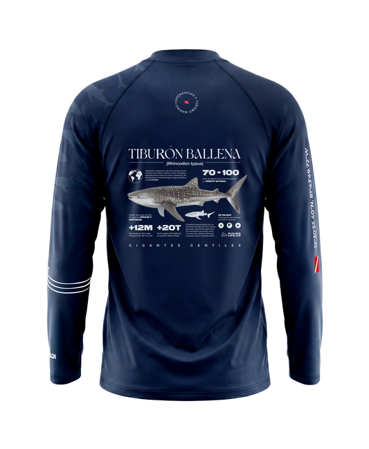 Dark Blue Whale Shark Rashguard