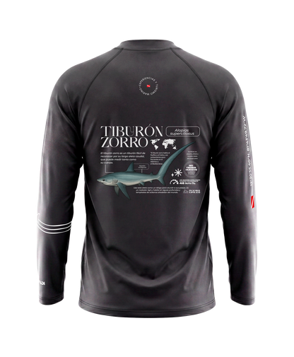 Black Thresher Shark Rashguard