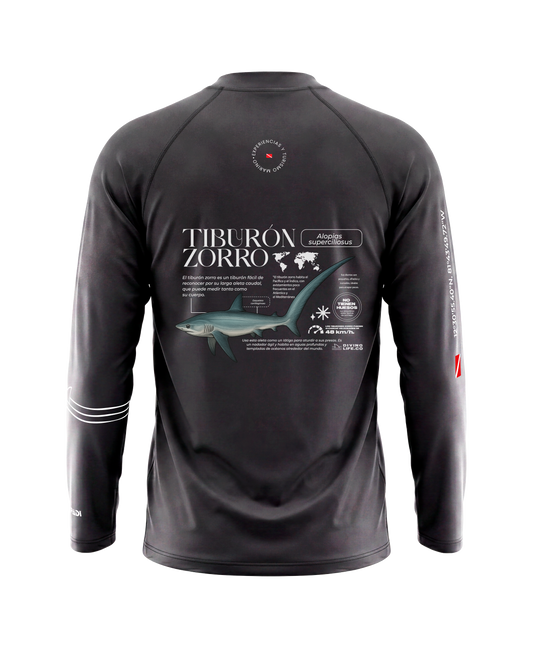 Black Thresher Shark Rashguard