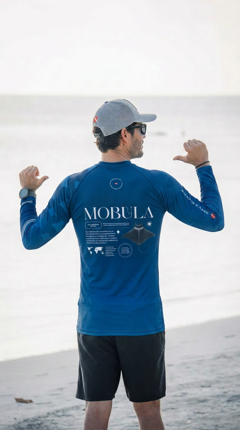 Navy Blue Mobula Rashguard